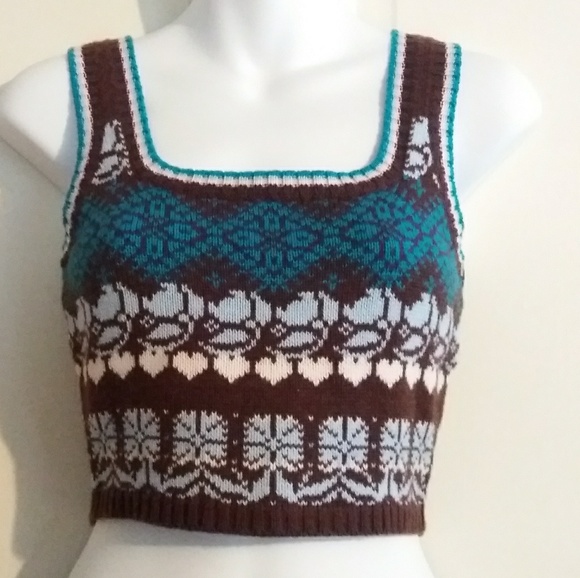 Moda International Cropped Multi Color Sweater - Picture 2 of 8